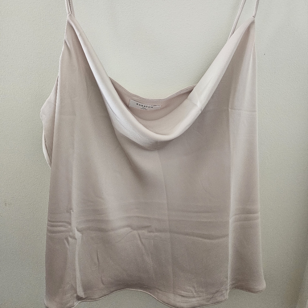 Babaton White Asymmetrical Camisole Top